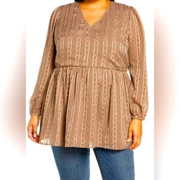 Vero Moda curve ,Yasmin Texture Pattern Peplum Tunic,16W
Euc - Picture 1 of 8